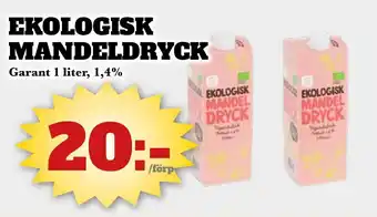 Bonum Matmarknad Ekologisk mandeldryck erbjuda