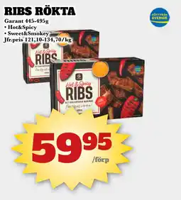 Bonum Matmarknad Ribs rökta erbjuda