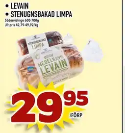 Din Mat Levain • stenugnsbakad limpa erbjuda