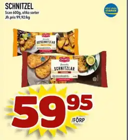 Din Mat Schnitzel erbjuda