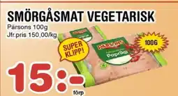 Nya Pulsen Smörgåsmat vegetarisk erbjuda