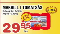 Nya Pulsen Makrill i tomatsås erbjuda