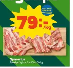 Coop Spareribs, SEK 79 erbjuda