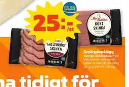 Coop Smörgåspålägg, SEK 25 erbjuda