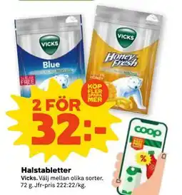 Coop Halstabletter, SEK 32 erbjuda