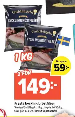 Coop Extra Frysta kycklingbröstfiléer, SEK 149 erbjuda