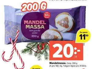 Mandelmassa, SEK 20