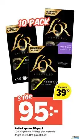 Coop Extra Kaffekapslar 10-pack, SEK 95 erbjuda