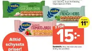 Sandwich., SEK 15