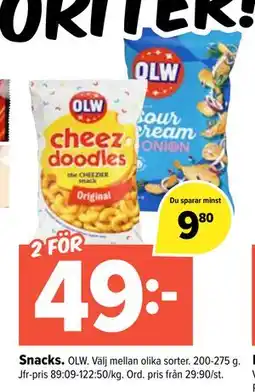 Coop Extra Snacks, SEK 49 erbjuda