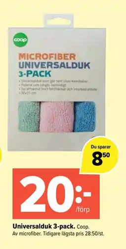 Coop Extra Universalduk 3-pack, SEK 20 erbjuda
