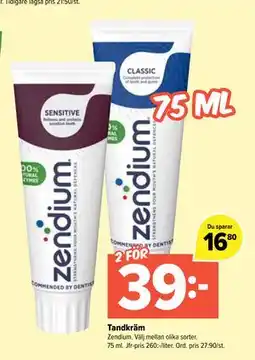 Coop Extra Tandkräm, SEK 39 erbjuda
