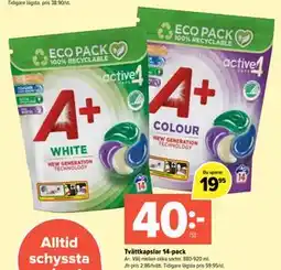 Coop Extra Tvättkapslar 14-pack, SEK 40 erbjuda