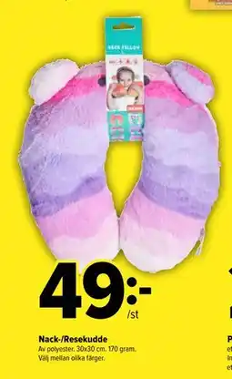 Coop Extra Nack-/Resekudde, SEK 49 erbjuda