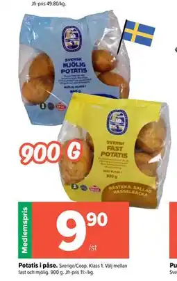 Coop Extra Potatis i påse, Medlemspris erbjuda