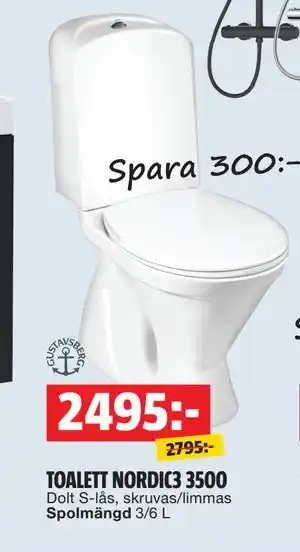 Bauhaus TOALETT NORDIC3 3500, SEK 2495 erbjuda