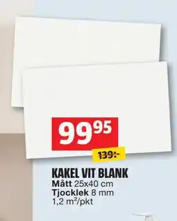 Bauhaus KAKEL VIT BLANK, SEK 99.95 erbjuda