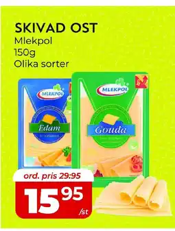 Matrix Butikerna MLEKPOL Skivad ost erbjuda