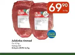 Snabbgross NYBERGS DELI Julskinka rimmad erbjuda
