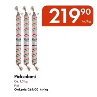 Snabbgross PICK Picksalami erbjuda