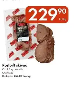 Snabbgross CHARKFOOD Rostbiff skivad erbjuda