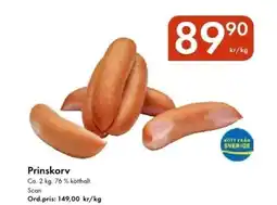 Snabbgross SCAN Prinskorv erbjuda