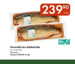 Snabbgross FALKENBERG Varmrökt lax dubbelsida erbjuda