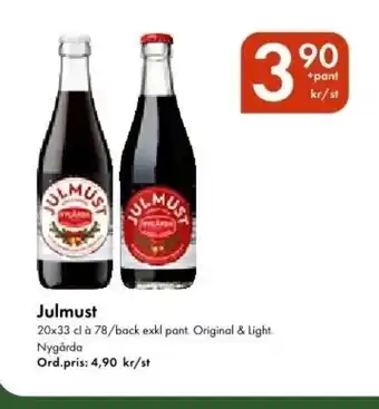 Snabbgross NYGÅRDA Julmust erbjuda