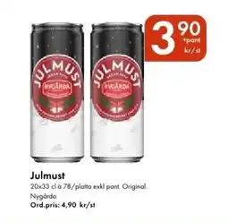 Snabbgross NYGÅRDA Julmust erbjuda