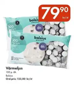 Snabbgross BOLSIUS Värmeljus erbjuda