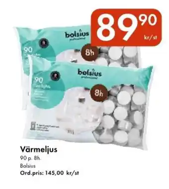 Snabbgross BOLSIUS Värmeljus erbjuda