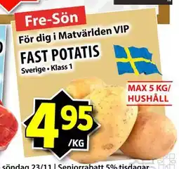 Matvärlden Tensta FAST POTATIS, SEK 4.95 erbjuda