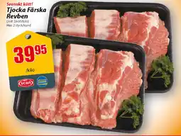 Extra Mjällby Stormarknad Tjocka färska revben erbjuda