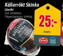 Extra Mjällby Stormarknad Källarrökt skinka erbjuda