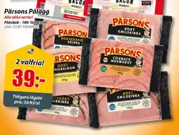 Extra Mjällby Stormarknad PÄRSONS Pålägg erbjuda