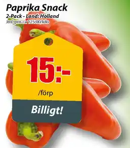 Extra Mjällby Stormarknad Paprika snack erbjuda