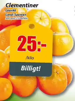 Extra Mjällby Stormarknad Clementiner erbjuda