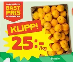 Stora Coop Clementiner, SEK 25 erbjuda