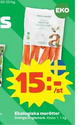 Stora Coop Ekologiska morötter, SEK 15 erbjuda