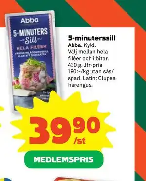 Stora Coop 5-minuterssill, Medlemspris erbjuda