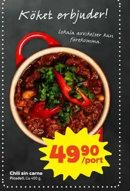 Stora Coop Chili sin carne, SEK 49.9 erbjuda