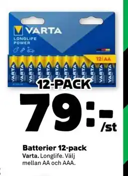 Stora Coop Batterier 12-pack, SEK 79 erbjuda