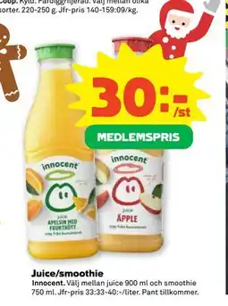 Stora Coop Juice/smoothie, Medlemspris erbjuda