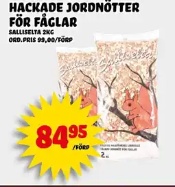 Nelins Hackade jordnötter för fåglar erbjuda