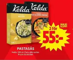 ICA Maxi Kelda Pastasås erbjuda