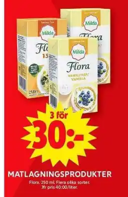 ICA Maxi Flora Matlagningsprodukter erbjuda