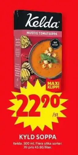ICA Maxi Kelda Kyld soppa erbjuda