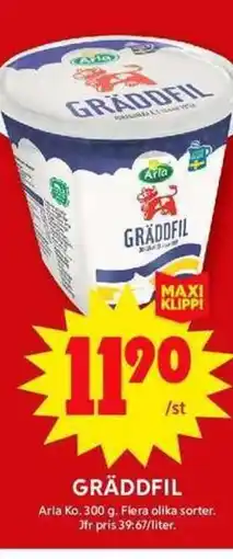 ICA Maxi Arla Gräddfil erbjuda