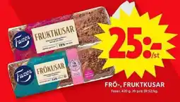 ICA Maxi Fazer Frö-, fruktkusar erbjuda
