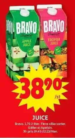 ICA Maxi BRAVO Juice erbjuda